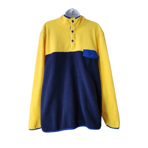 Club Room Yellow and Blue Color Block Fleece Men's Size XL - Picture 1 of 7